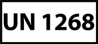Nalepka ADR z numerem UN 1268 (FOLIA) 12x6cm (rolka po 250 sztuk nalepek)