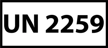 Nalepka ADR z numerem UN 2259 (FOLIA) 12x6cm (rolka po 250 sztuk nalepek)