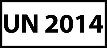 Nalepka ADR z numerem UN 2031 (FOLIA) 12x6cm (rolka po 250 sztuk nalepek)
