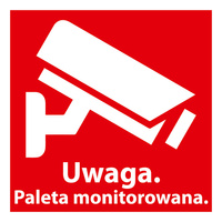 Nalepka Paleta Monitorowana (PAPIER) 10x10cm (rolka po 250 sztuk nalepek)