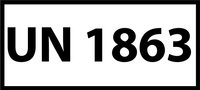 Nalepka ADR z numerem UN 1863 (FOLIA) 12x6cm (rolka po 250 sztuk nalepek)