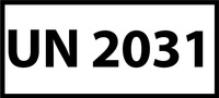 Nalepka ADR z numerem UN 2031 (FOLIA) 12x6cm (rolka po 250 sztuk nalepek)