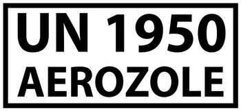 Nalepka ADR z numerem UN 1950 AEROZOLE (FOLIA) 12x6cm (rolka po 250 sztuk nalepek)