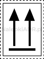 Nalepka ADR Strzałki Kierunkowe (FOLIA) 8,4x11,5cm (rolka po 250 sztuk nalepek)