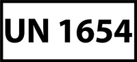 Nalepka ADR z numerem UN 1654 (FOLIA) 12x6cm (rolka po 250 sztuk nalepek)