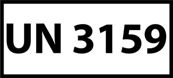 Nalepka ADR z numerem UN 3159 (FOLIA) 12x6cm (rolka po 250 sztuk nalepek)