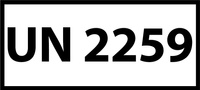 Nalepka ADR z numerem UN 2259 (FOLIA) 12x6cm (rolka po 250 sztuk nalepek)