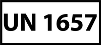 Nalepka ADR z numerem UN 1657 (FOLIA) 12x6cm (rolka po 250 sztuk nalepek)