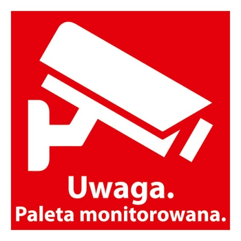 Nalepka Paleta Monitorowana (PAPIER) 10x10cm (rolka po 250 sztuk nalepek)