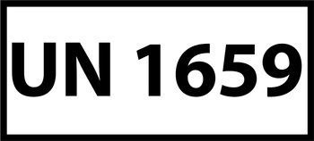 Nalepka ADR z numerem UN 1659 (FOLIA) 12x6cm (rolka po 250 sztuk nalepek)