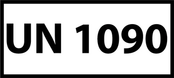 Nalepka ADR z numerem UN 1090 (FOLIA) 12x6cm (rolka po 250 sztuk nalepek)