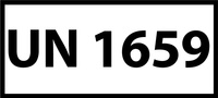 Nalepka ADR z numerem UN 1659 (FOLIA) 12x6cm (rolka po 250 sztuk nalepek)