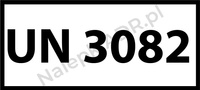 Nalepka ADR z numerem UN 3082 (FOLIA) 12x6cm (rolka po 250 sztuk nalepek)