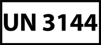 Nalepka ADR z numerem UN 3144 (FOLIA) 12x6cm (rolka po 250 sztuk nalepek)