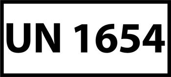 Nalepka ADR z numerem UN 1654 (FOLIA) 12x6cm (rolka po 250 sztuk nalepek)