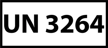 Nalepka ADR z numerem UN 3264 (FOLIA) 12x6cm (rolka po 250 sztuk nalepek)