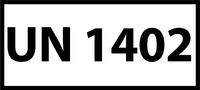 Nalepka ADR z numerem UN 1402 (FOLIA) 12x6cm (rolka po 250 sztuk nalepek)