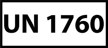 Nalepka ADR z numerem UN 1760 (FOLIA) 12x6cm (rolka po 250 sztuk nalepek)