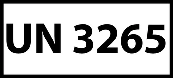Nalepka ADR z numerem UN 3265 (FOLIA) 12x6cm (rolka po 250 sztuk nalepek)