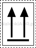 Nalepka ADR Strzałki Kierunkowe (FOLIA) 8,4x11,5cm (rolka po 250 sztuk nalepek)