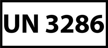 Nalepka ADR z numerem UN 3286 (FOLIA) 12x6cm (rolka po 250 sztuk nalepek)