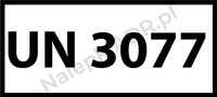 Nalepka ADR z numerem UN 3077 (FOLIA) 12x6cm (rolka po 250 sztuk nalepek)