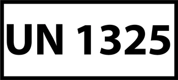 Nalepka ADR z numerem UN 1325 (FOLIA) 12x6cm (rolka po 250 sztuk nalepek)