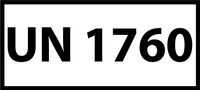 Nalepka ADR z numerem UN 1760 (FOLIA) 12x6cm (rolka po 250 sztuk nalepek)
