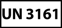 Nalepka ADR z numerem UN 3161 (FOLIA) 12x6cm (rolka po 250 sztuk nalepek)