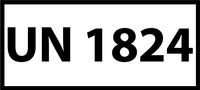 Nalepka ADR z numerem UN 1824 (FOLIA) 12x6cm (rolka po 250 sztuk nalepek)