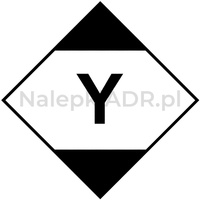 Nalepka LQ z literą Y - Ilości Ograniczone - Limited Quantities (FOLIA) 10x10cm (rolka po 250 sztuk nalepek)