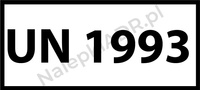 Nalepka ADR z numerem UN 1993 (FOLIA) 12x6cm (rolka po 250 sztuk nalepek)