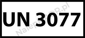 Nalepka ADR z numerem UN 3077 (FOLIA) 12x6cm (rolka po 250 sztuk nalepek)