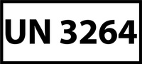 Nalepka ADR z numerem UN 3264 (FOLIA) 12x6cm (rolka po 250 sztuk nalepek)