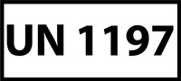 Nalepka ADR z numerem UN 1197 (FOLIA) 12x6cm (rolka po 250 sztuk nalepek)