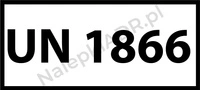 Nalepka ADR z numerem UN 1866 (FOLIA) 12x6cm (rolka po 250 sztuk nalepek)