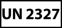 Nalepka ADR z numerem UN 2327 (FOLIA) 12x6cm (rolka po 250 sztuk nalepek)