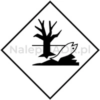 Oznakowanie ADR - Materiały Zagrażające środowisku - Nalepka "Rybka" (FOLIA) 10x10cm (rolka po 250 sztuk nalepek)