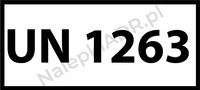 Nalepka ADR z numerem UN 1263 (FOLIA) 12x6cm (rolka po 250 sztuk nalepek)